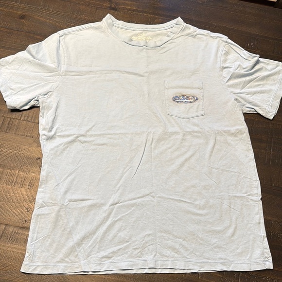Vineyard Vines Men’s Light Blue Pocket Short Sleeve T-Shirt Size Large - Picture 3 of 12